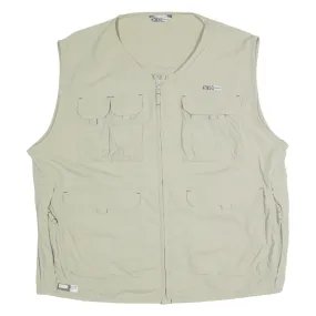 5 CONTINENTS Utility Mens Gilet Beige XL