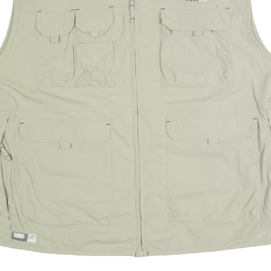 5 CONTINENTS Utility Mens Gilet Beige XL