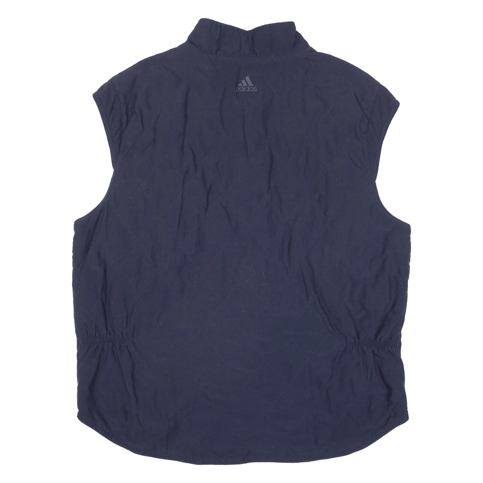 ADIDAS Fleece Lined Womens Quilted Gilet Blue UK 18