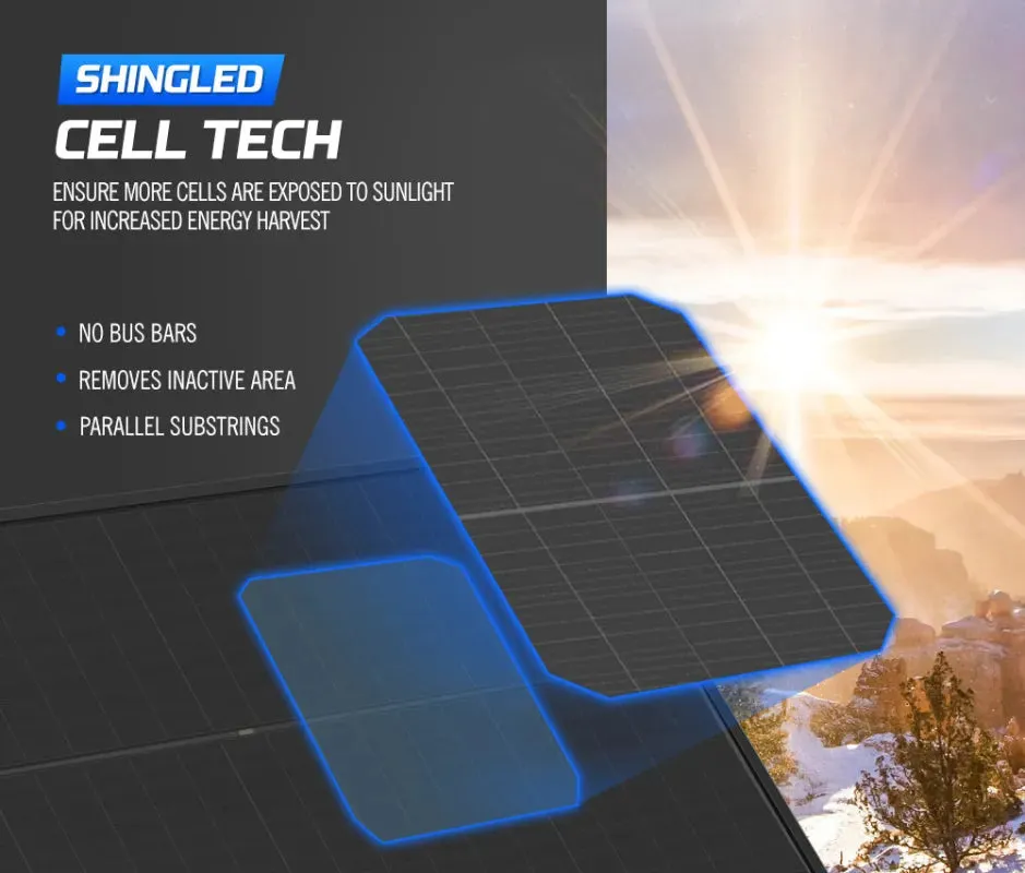 Atem Power 12v Shingled Mono Bifacial Solar Panel | 130W