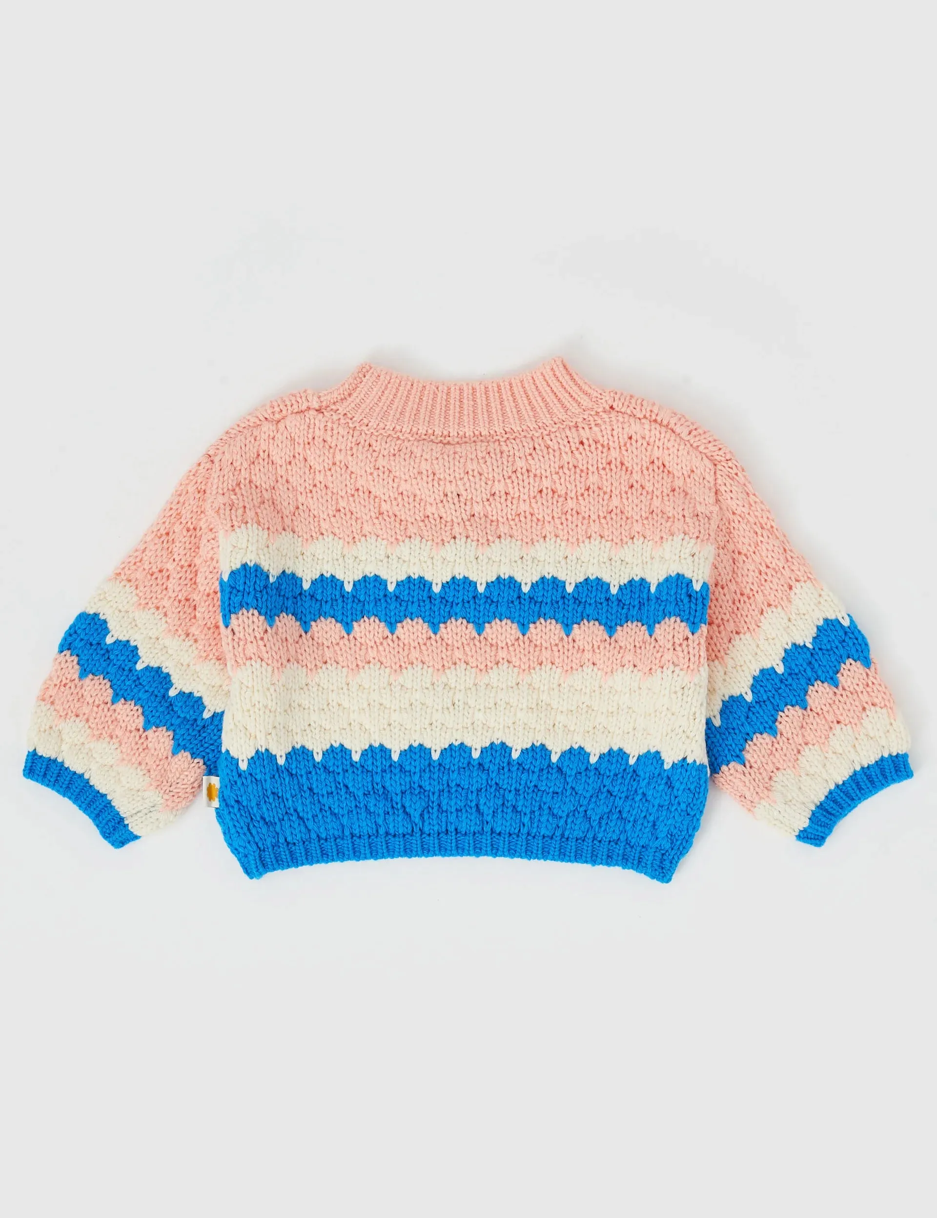 Billie Bubble Knit Jumper - Tulip/ Lake