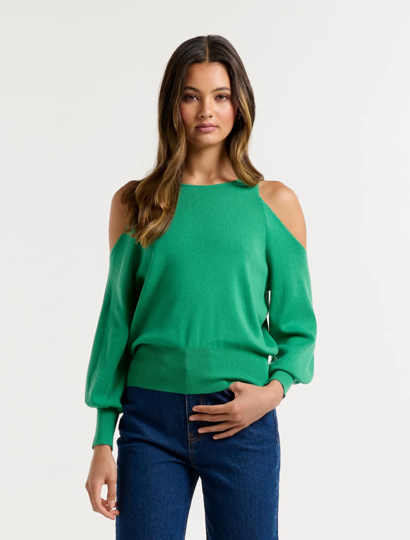 Britton Cold Shoulder Knit Jumper