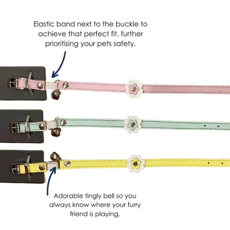 DOGUE Gelato Flower Leather Cat Collar