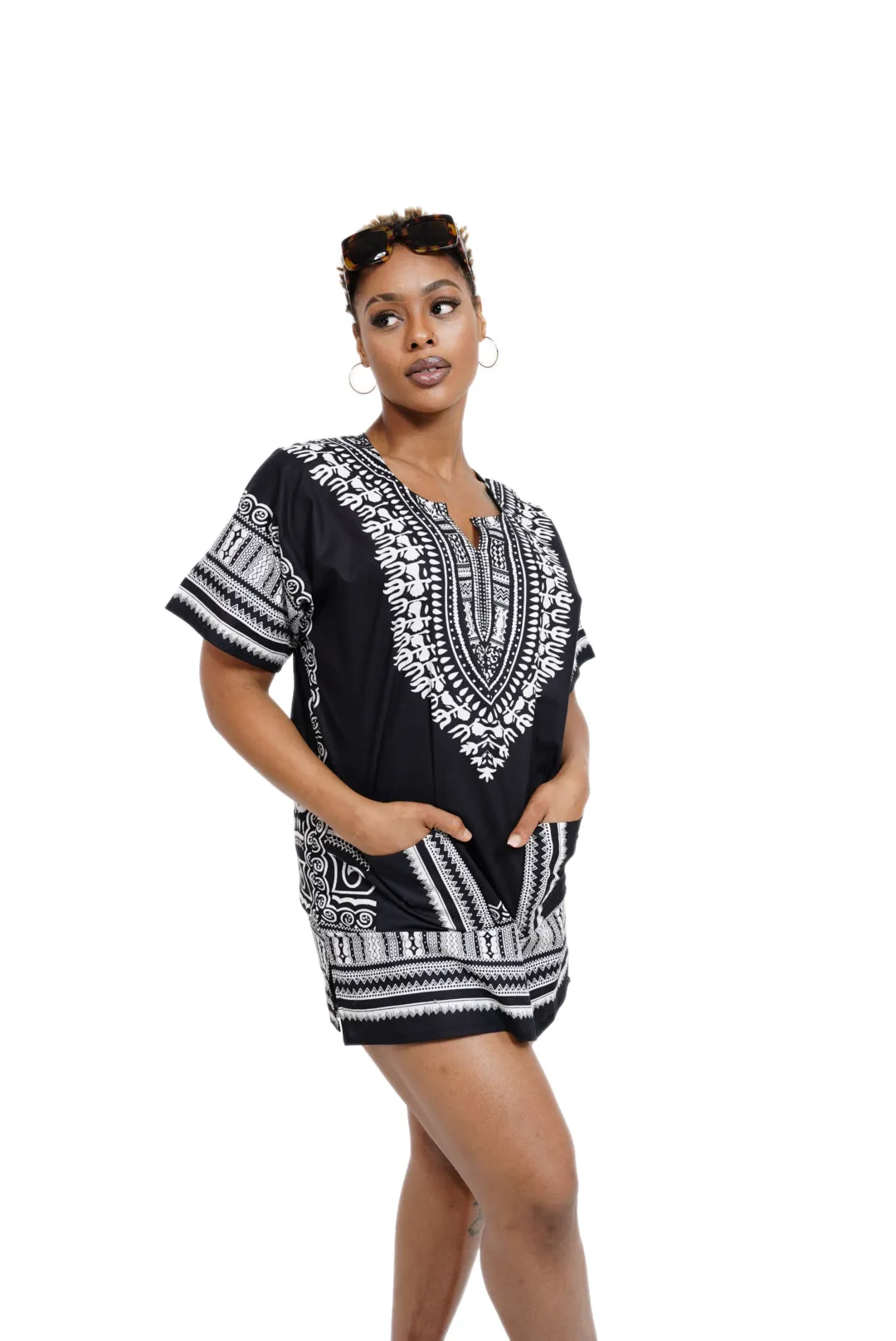 Dupsie's African Print Unisex Dashiki Shirt Suitable for Festivals, Concerts, Cruises, Outdoor Events  DP3578