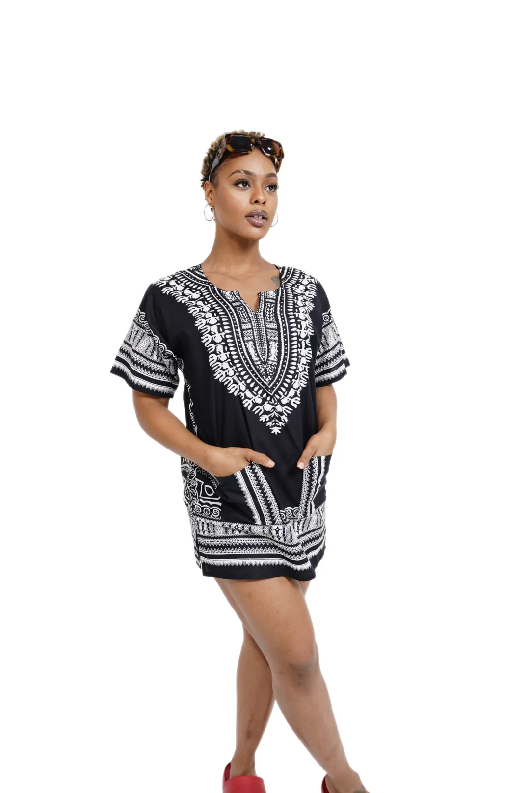 Dupsie's African Print Unisex Dashiki Shirt Suitable for Festivals, Concerts, Cruises, Outdoor Events  DP3578
