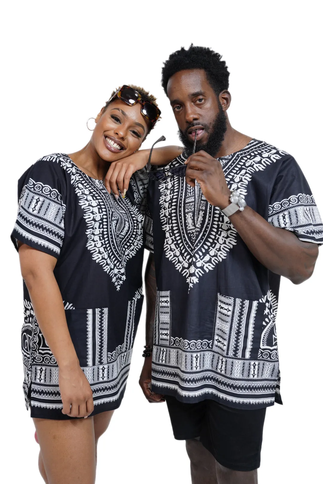 Dupsie's African Print Unisex Dashiki Shirt Suitable for Festivals, Concerts, Cruises, Outdoor Events  DP3578