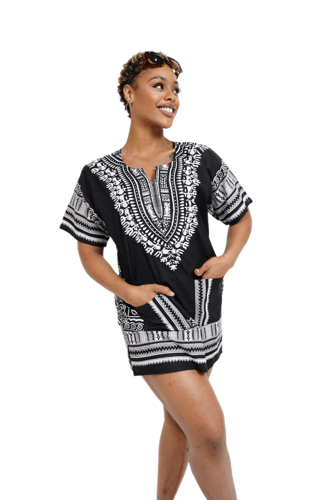 Dupsie's African Print Unisex Dashiki Shirt Suitable for Festivals, Concerts, Cruises, Outdoor Events  DP3578