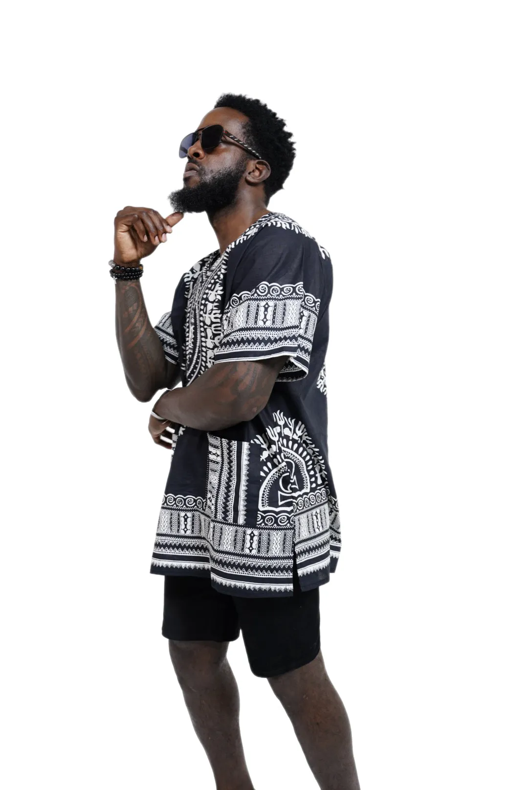 Dupsie's African Print Unisex Dashiki Shirt Suitable for Festivals, Concerts, Cruises, Outdoor Events  DP3578