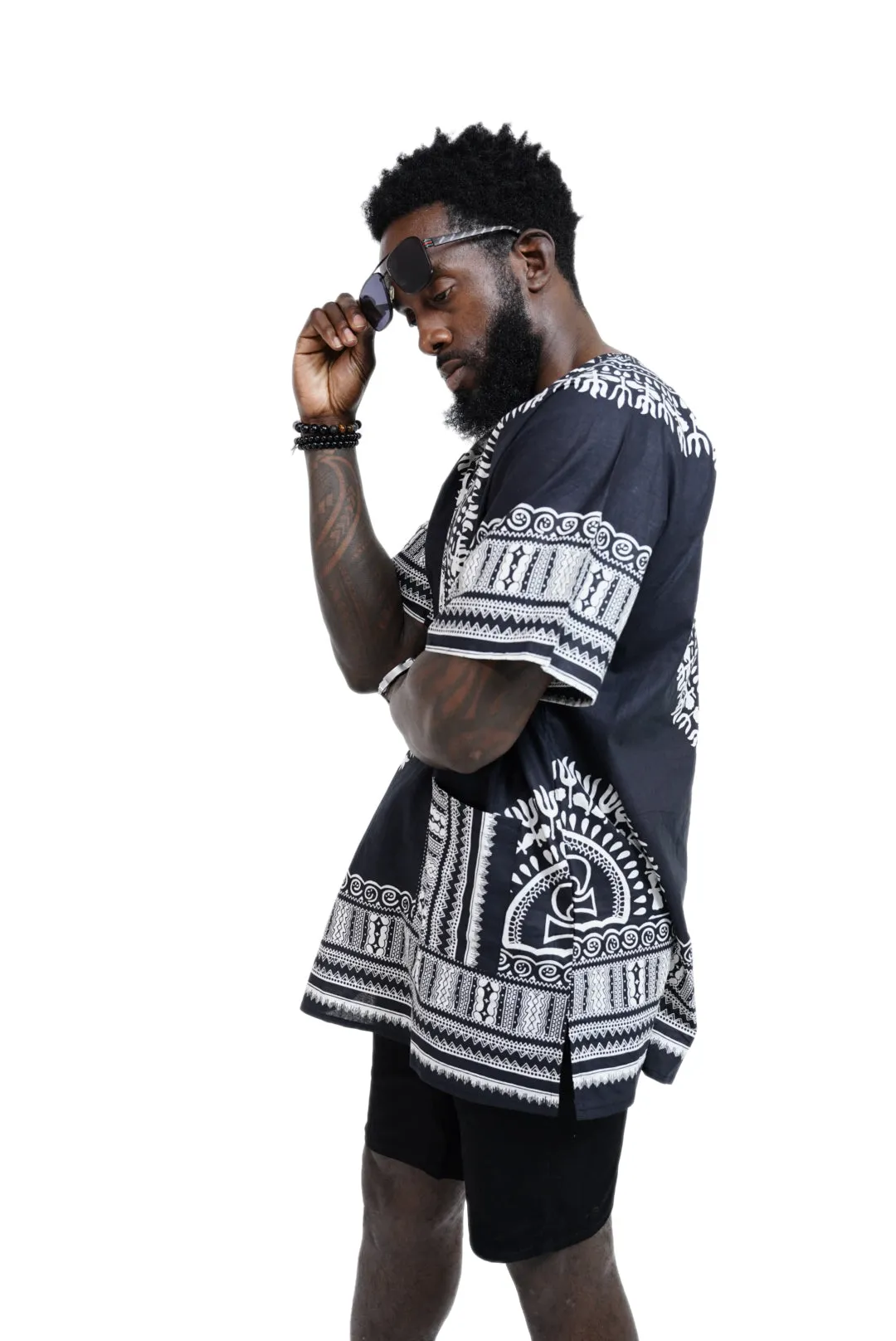 Dupsie's African Print Unisex Dashiki Shirt Suitable for Festivals, Concerts, Cruises, Outdoor Events  DP3578