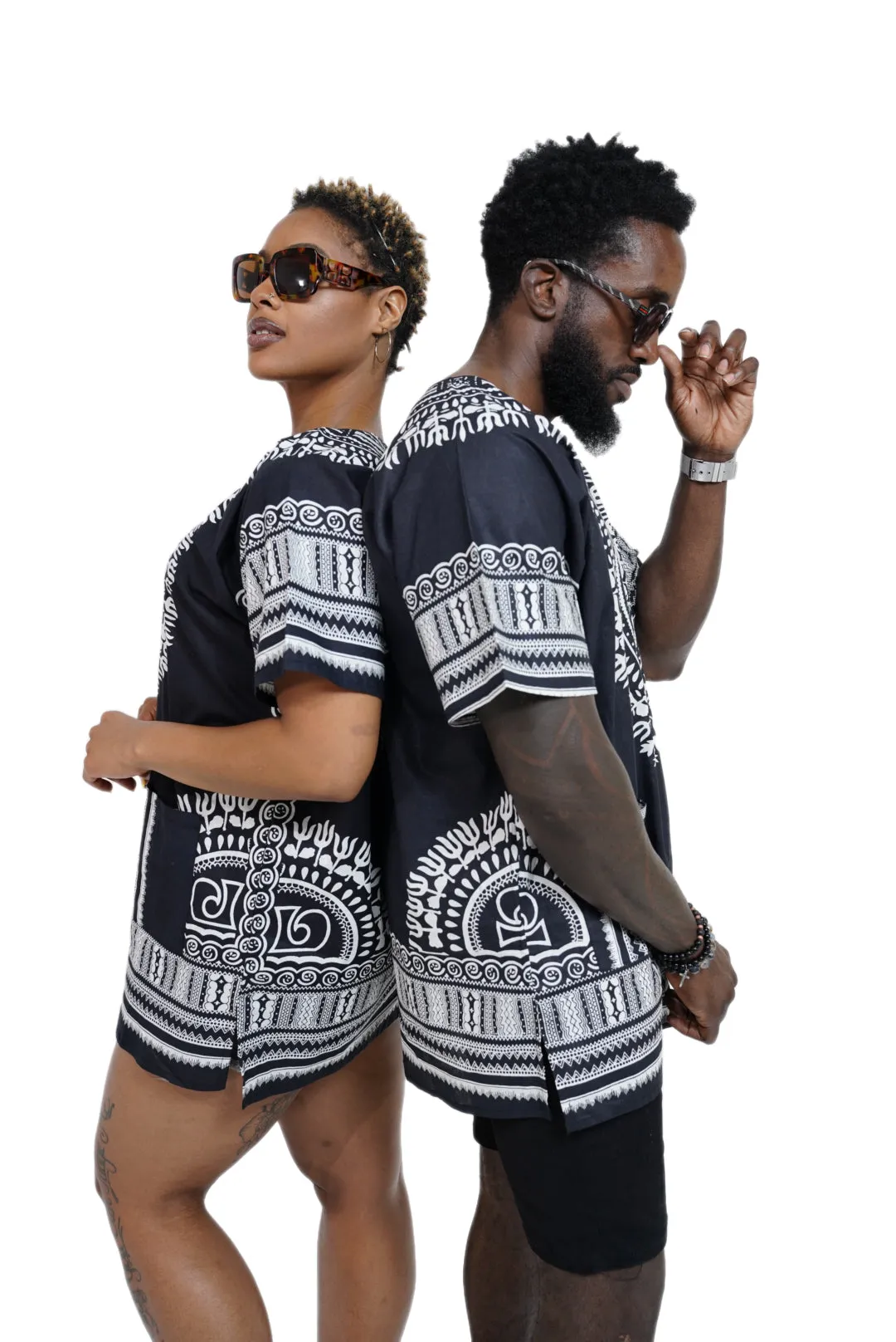 Dupsie's African Print Unisex Dashiki Shirt Suitable for Festivals, Concerts, Cruises, Outdoor Events  DP3578
