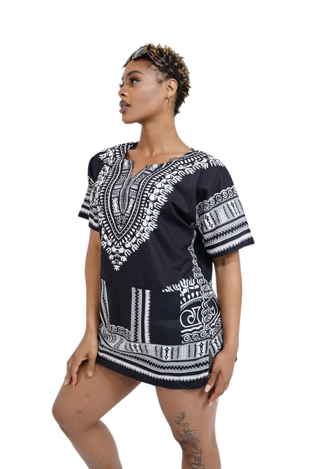 Dupsie's African Print Unisex Dashiki Shirt Suitable for Festivals, Concerts, Cruises, Outdoor Events  DP3578