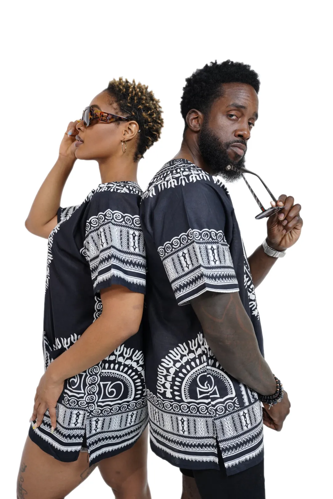 Dupsie's African Print Unisex Dashiki Shirt Suitable for Festivals, Concerts, Cruises, Outdoor Events  DP3578