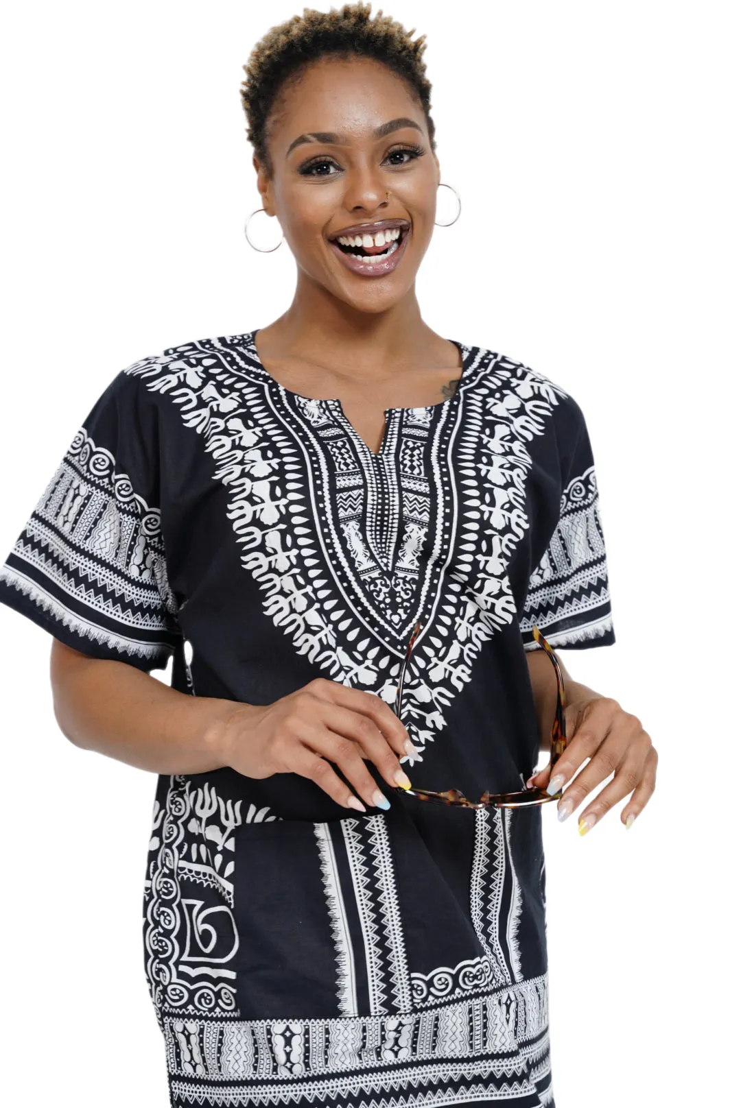 Dupsie's African Print Unisex Dashiki Shirt Suitable for Festivals, Concerts, Cruises, Outdoor Events  DP3578