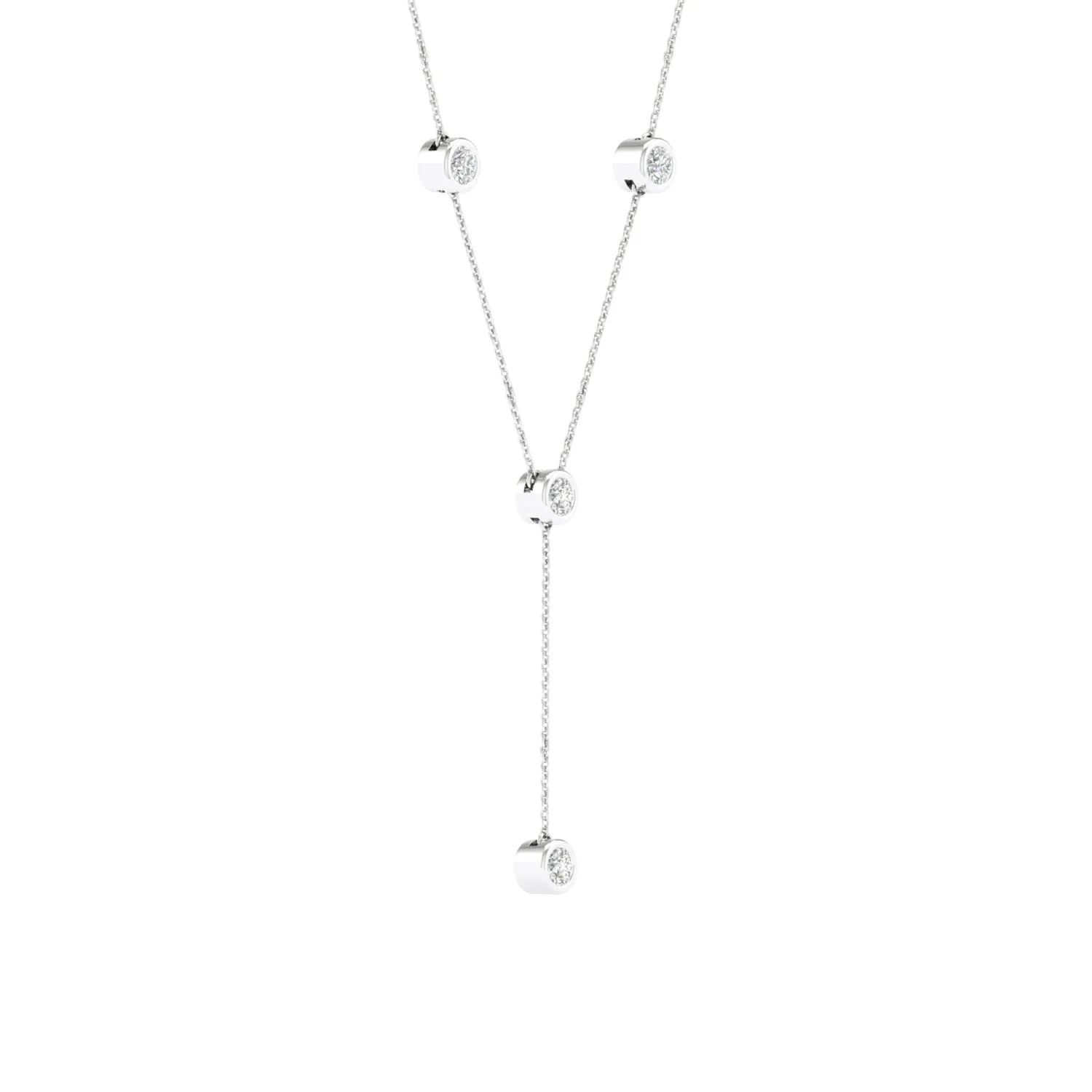 Encompassing Round Stationed Y Necklace