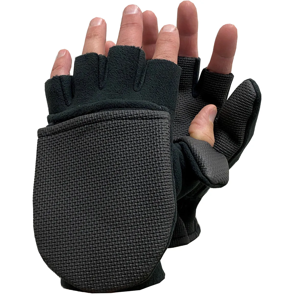Glacier Glove Alaska River Series Flip Mitts - Black