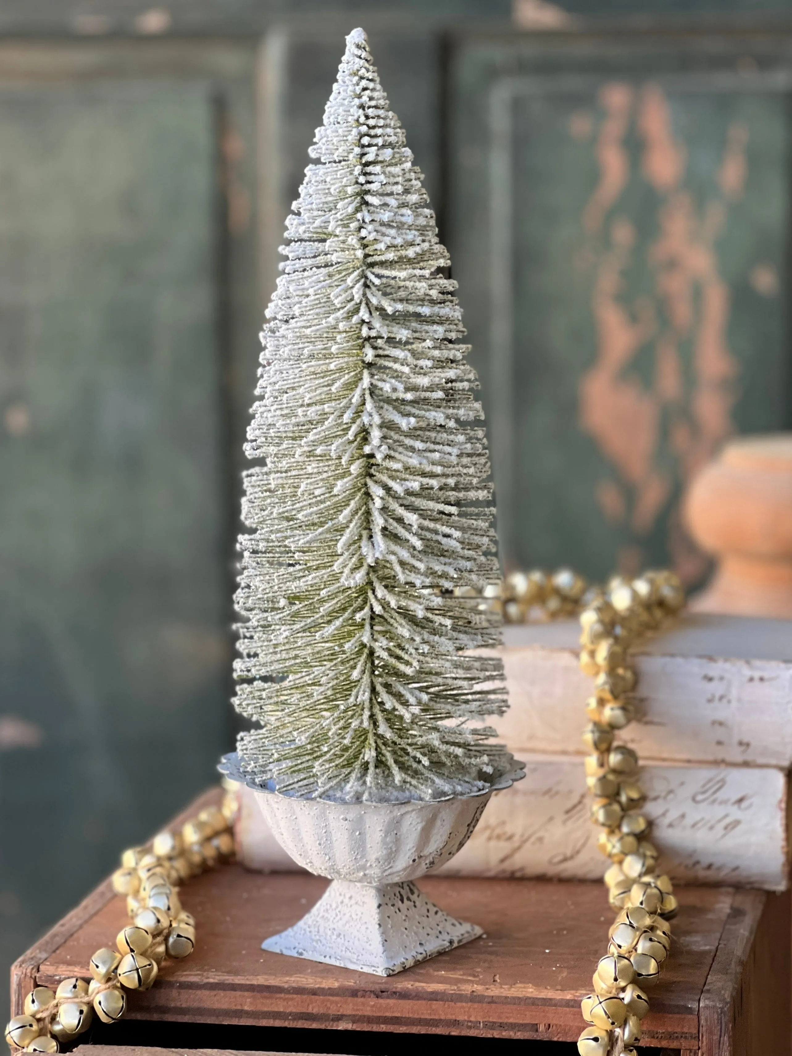 Glittering Snowbrush Tree | 12"