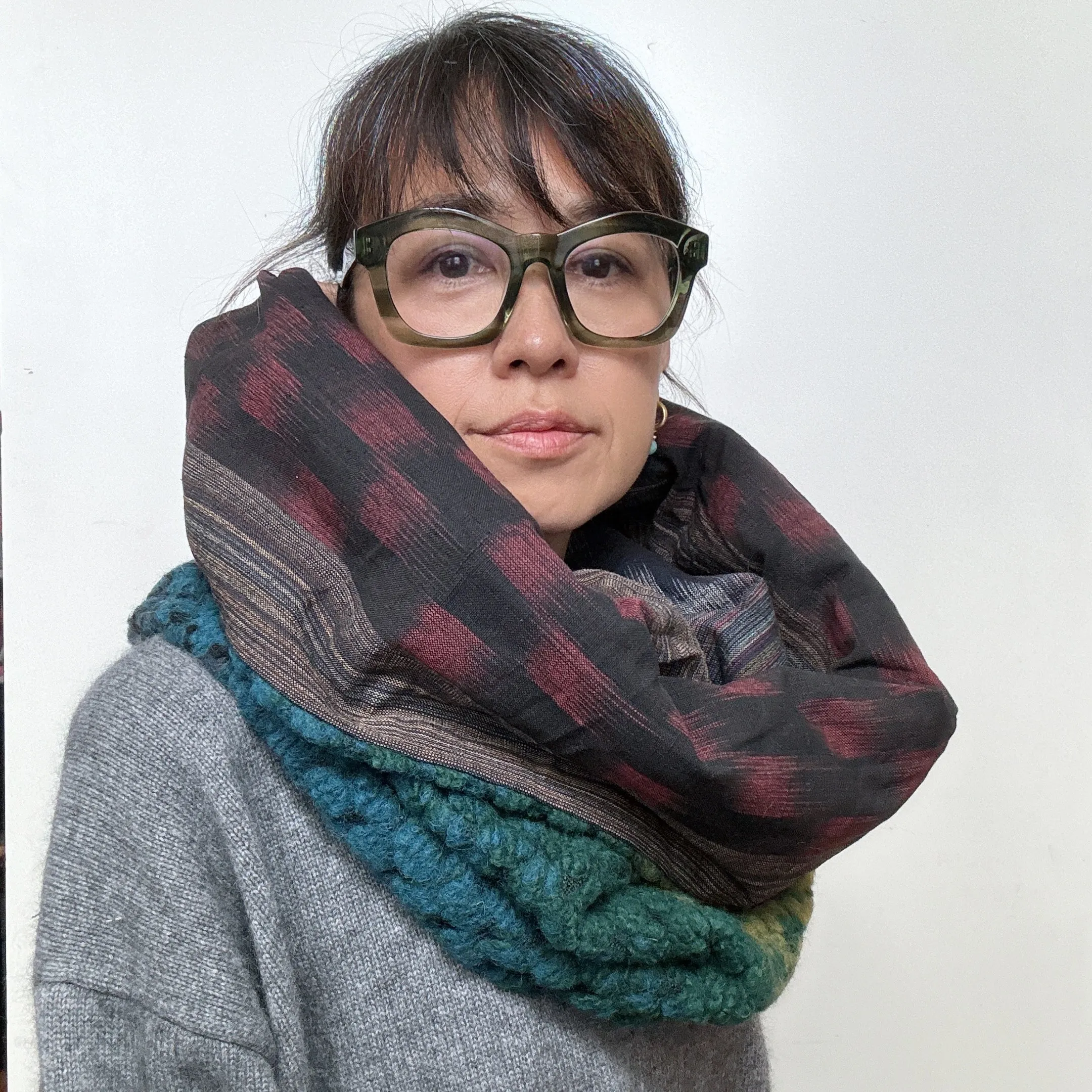 Large size Snood scarf Fall color