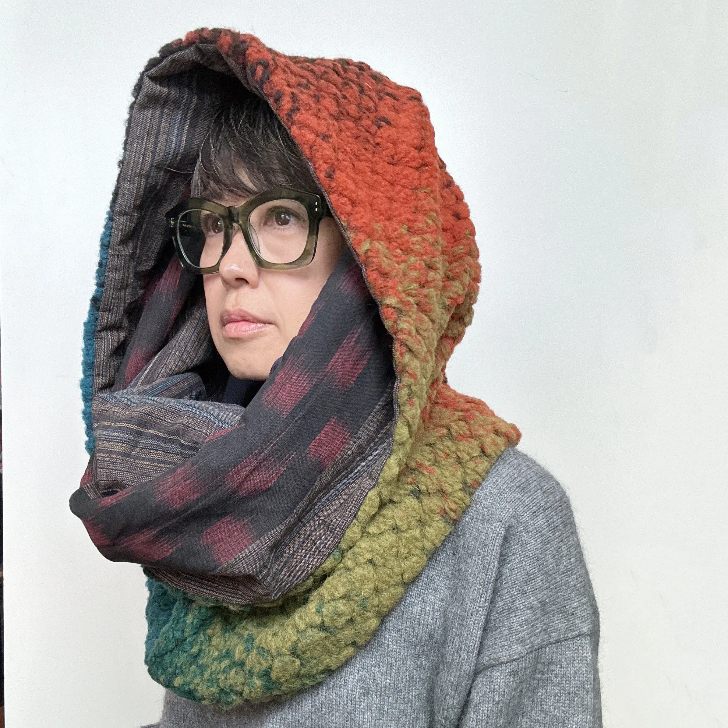 Large size Snood scarf Fall color