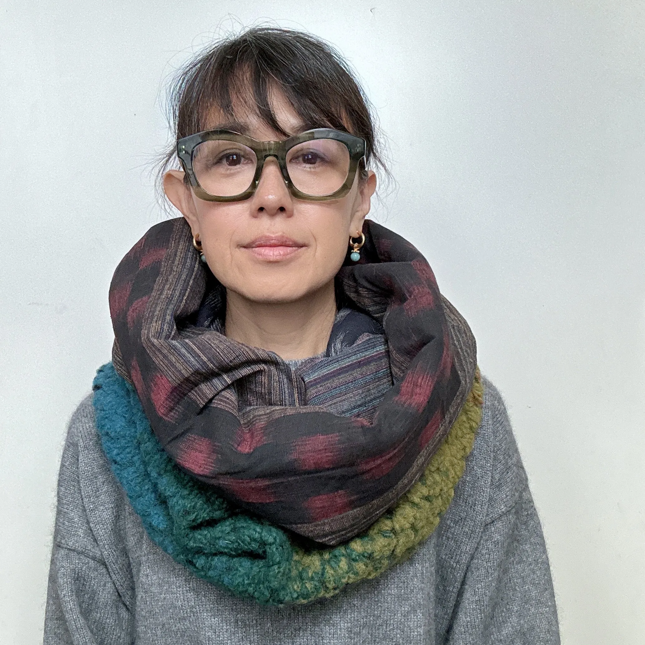 Large size Snood scarf Fall color