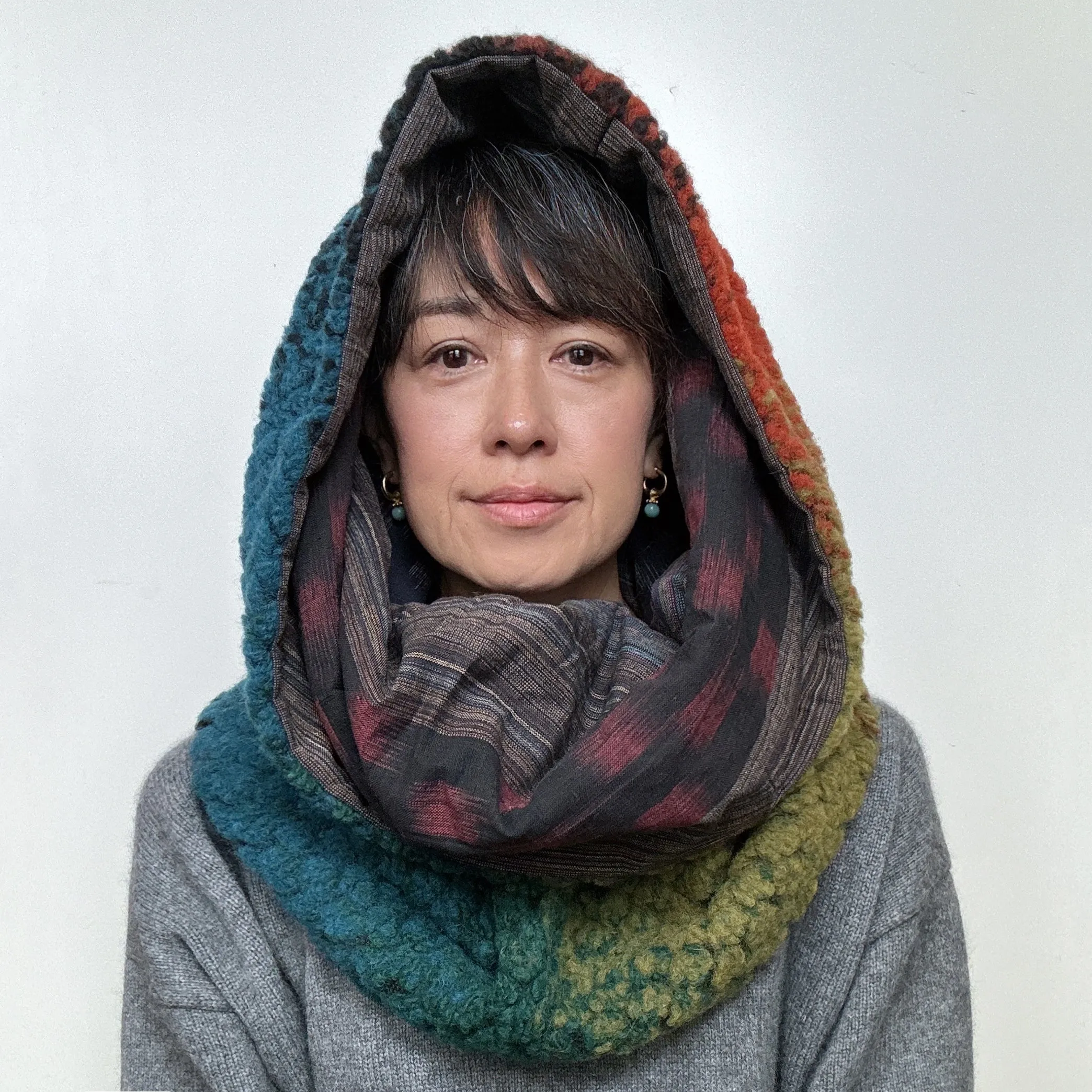 Large size Snood scarf Fall color