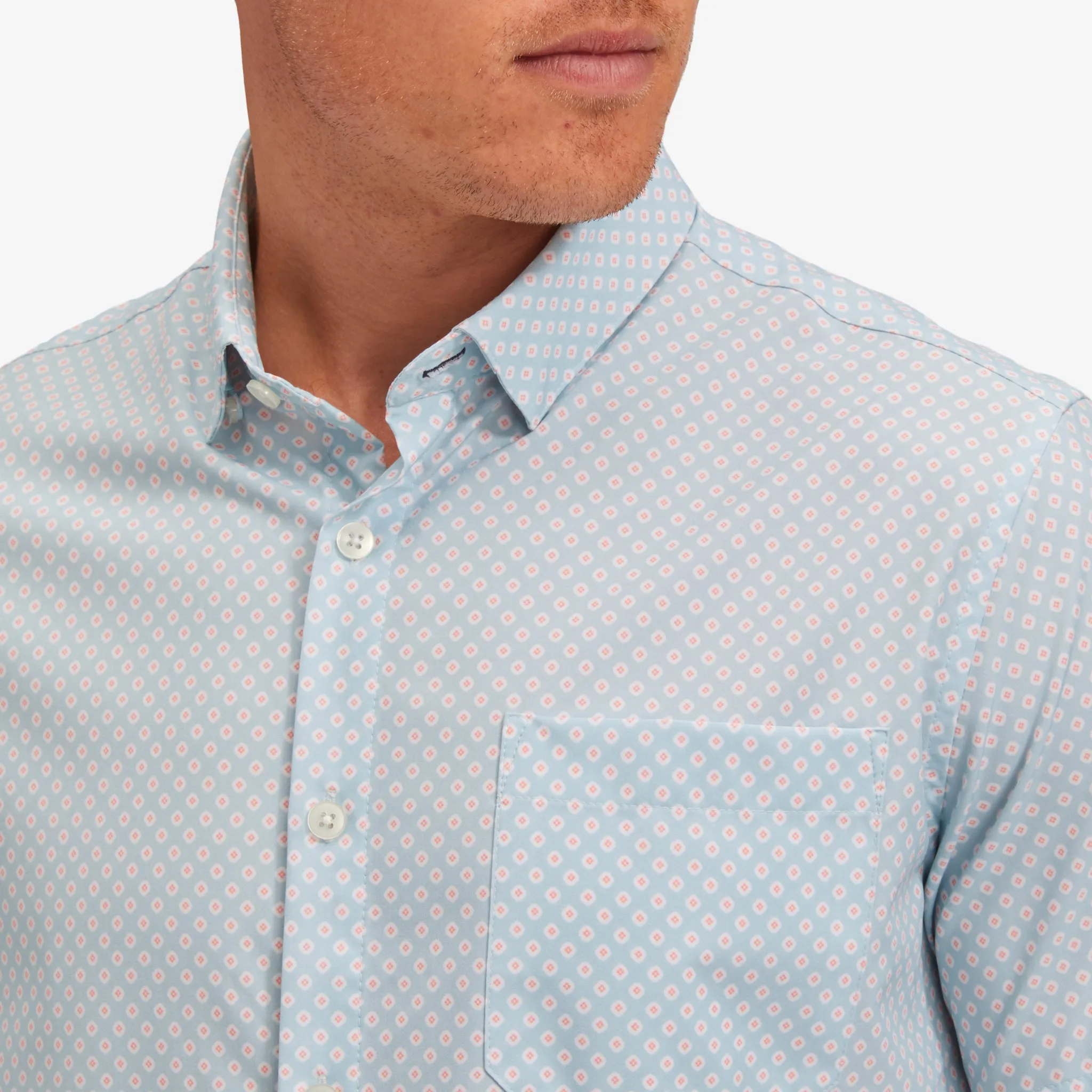 Light Blue Diamond Print