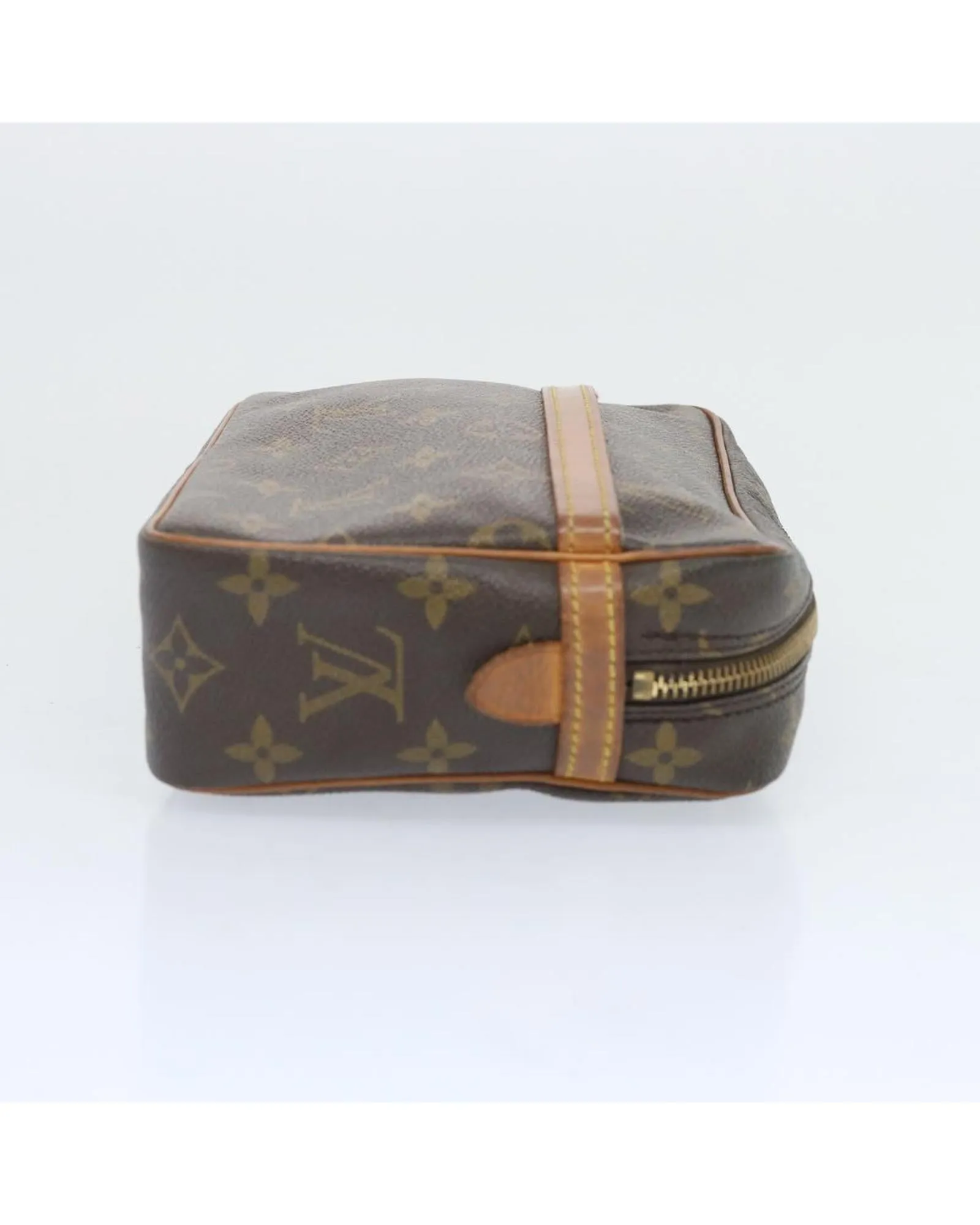 Monogram Canvas Clutch Bag with Zip Closure