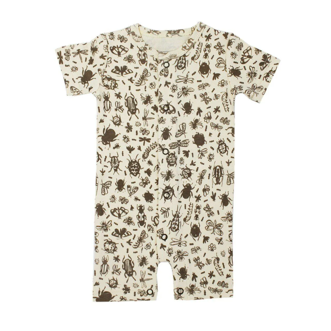 Organic Printed Short Sleeve Romper