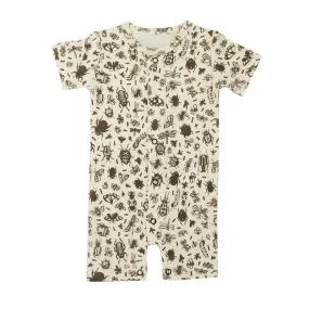 Organic Printed Short Sleeve Romper