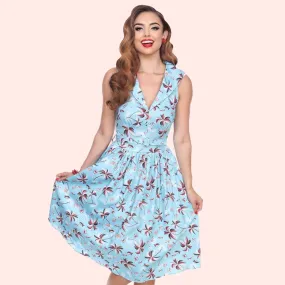 Out to Brunch Dress in Palm Print