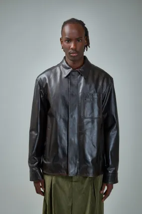 Overshirt in Nappa Calfskin