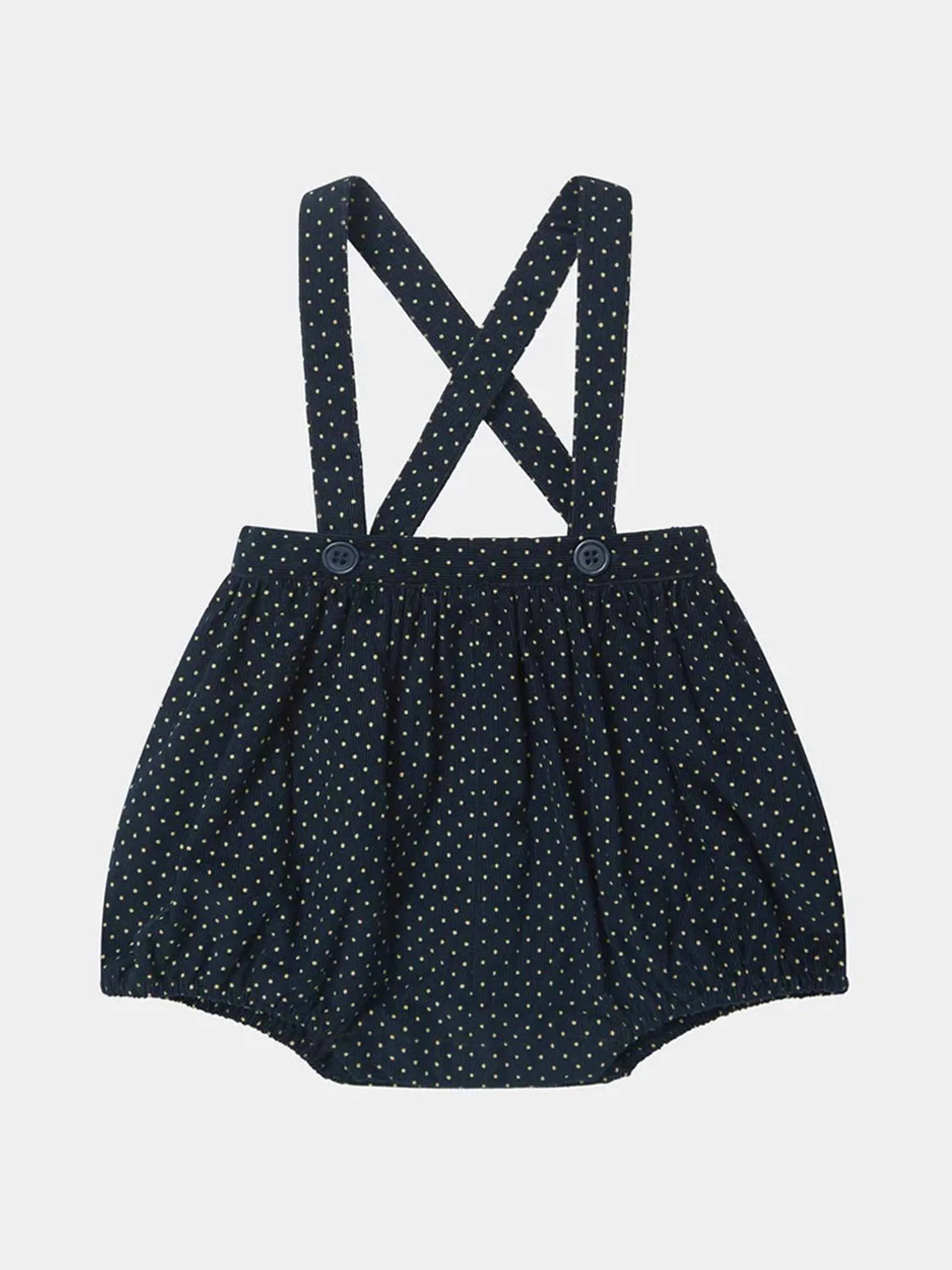 Pare baby romper - navy dot