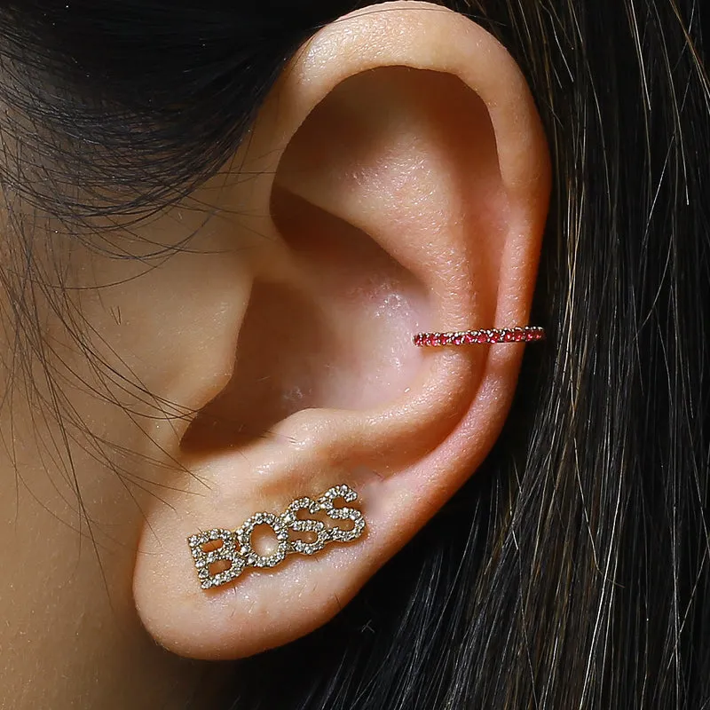 Ruby Single Ear Cuff