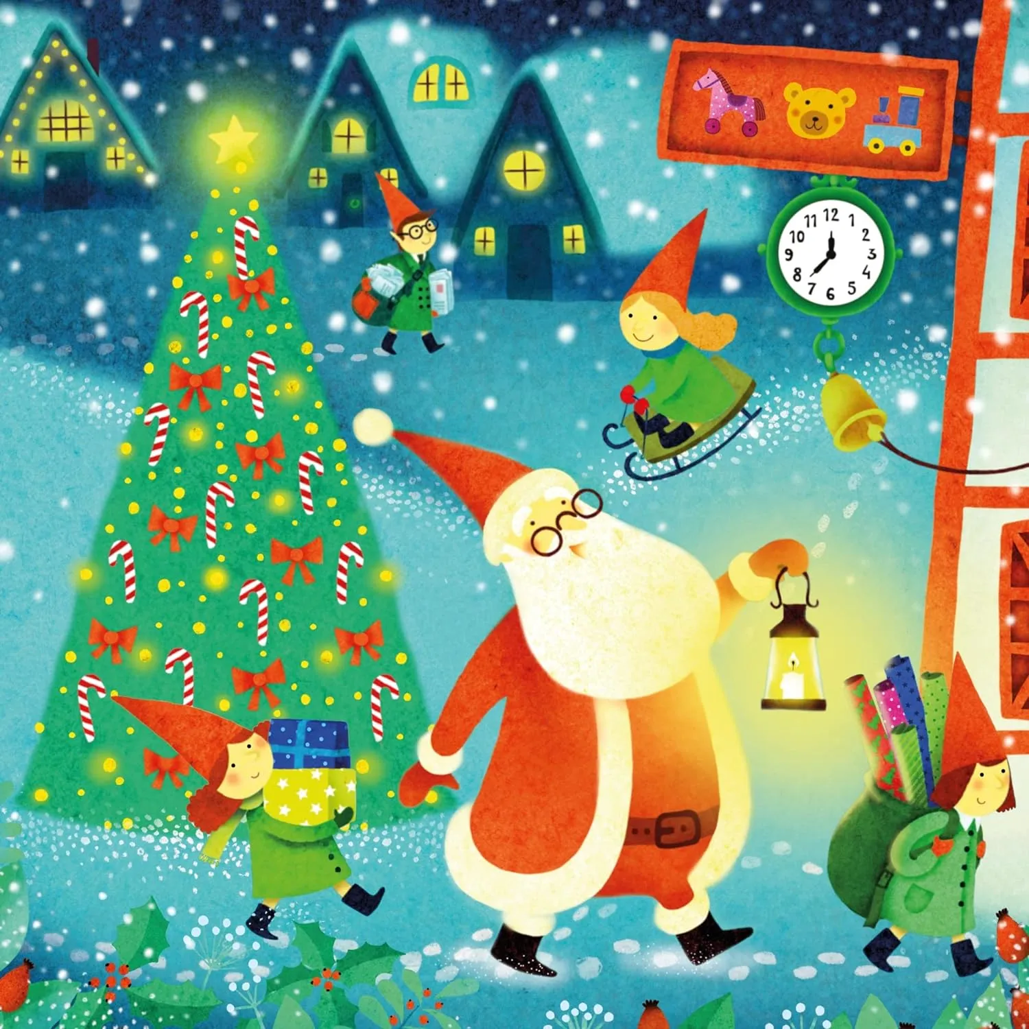 Santa - Usborne Book and 3 Jigsaws