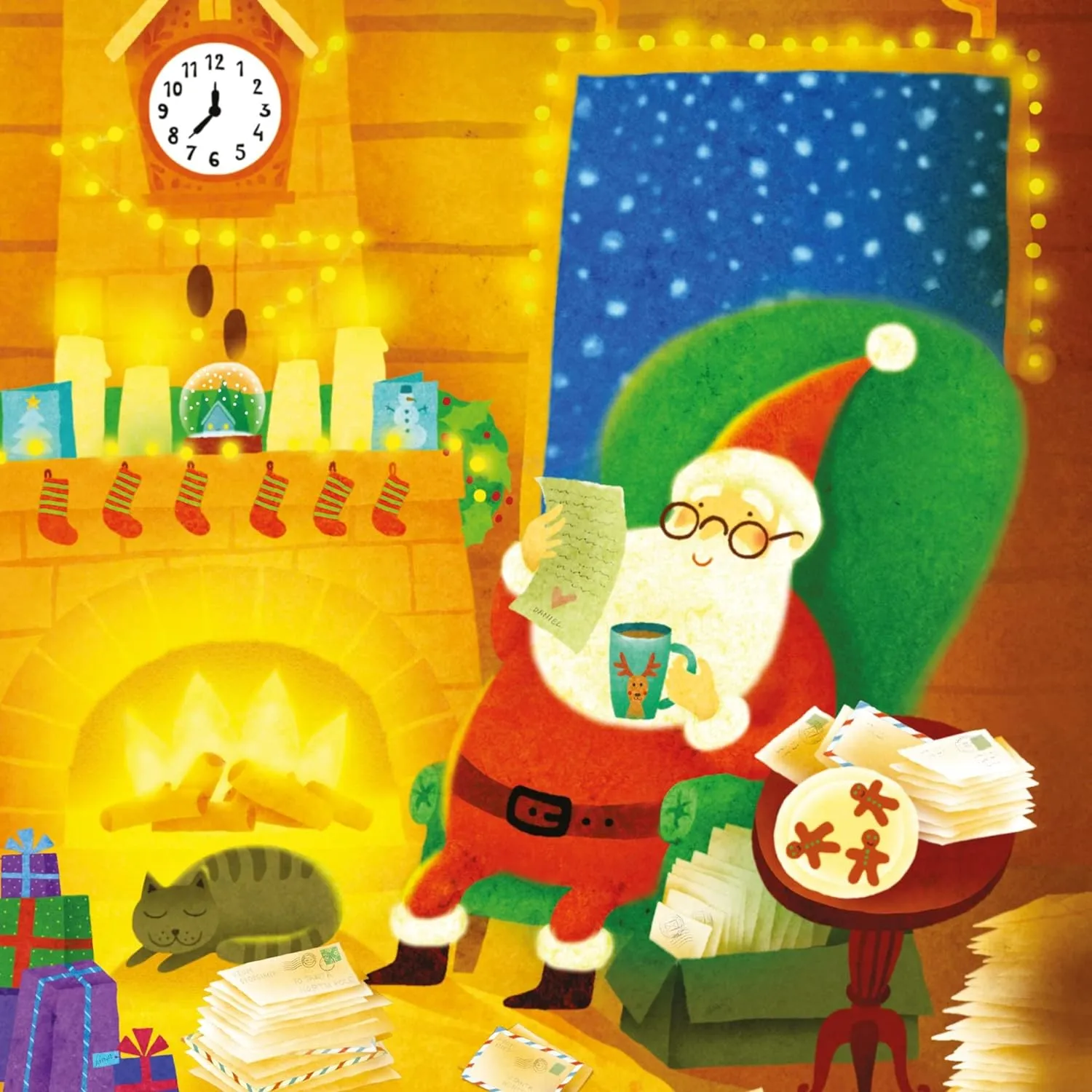 Santa - Usborne Book and 3 Jigsaws